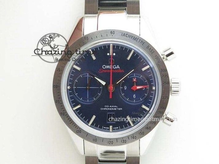0510 Speedmaster MoonWatch  Apollo 16 Black Dial On SS Bracelet Supportive 8231